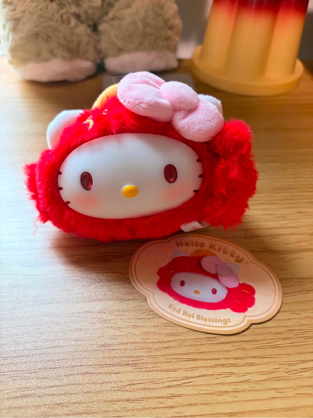 Hello kitty lucky koi series “Red koi blessings” plush keychain